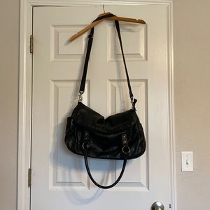 Black leather Volcom purse